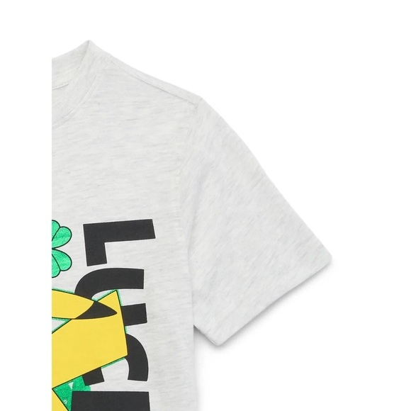 St. Patrick’s Day Little Boys and Big Boys Lucky Pikachu Graphic Tee, Size XL - Picture 3 of 3